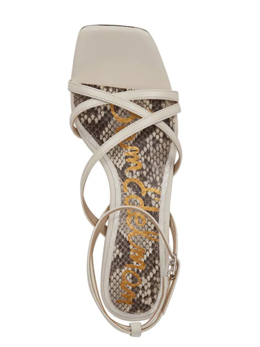 SAM EDELMAN Whitley Strappy Ivory Block Heel Dress Sandal--NEW--8.5